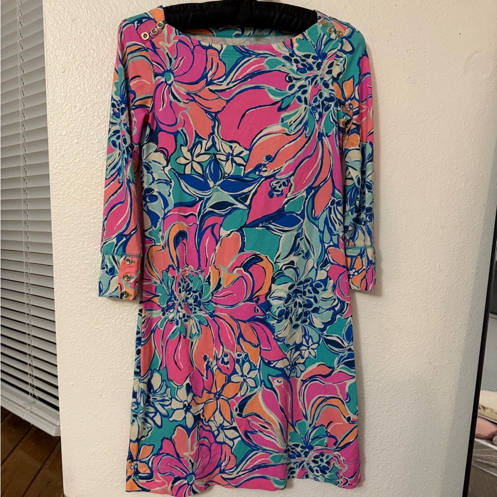 Lilly Pulitzer Pink and Blue Floral Dress